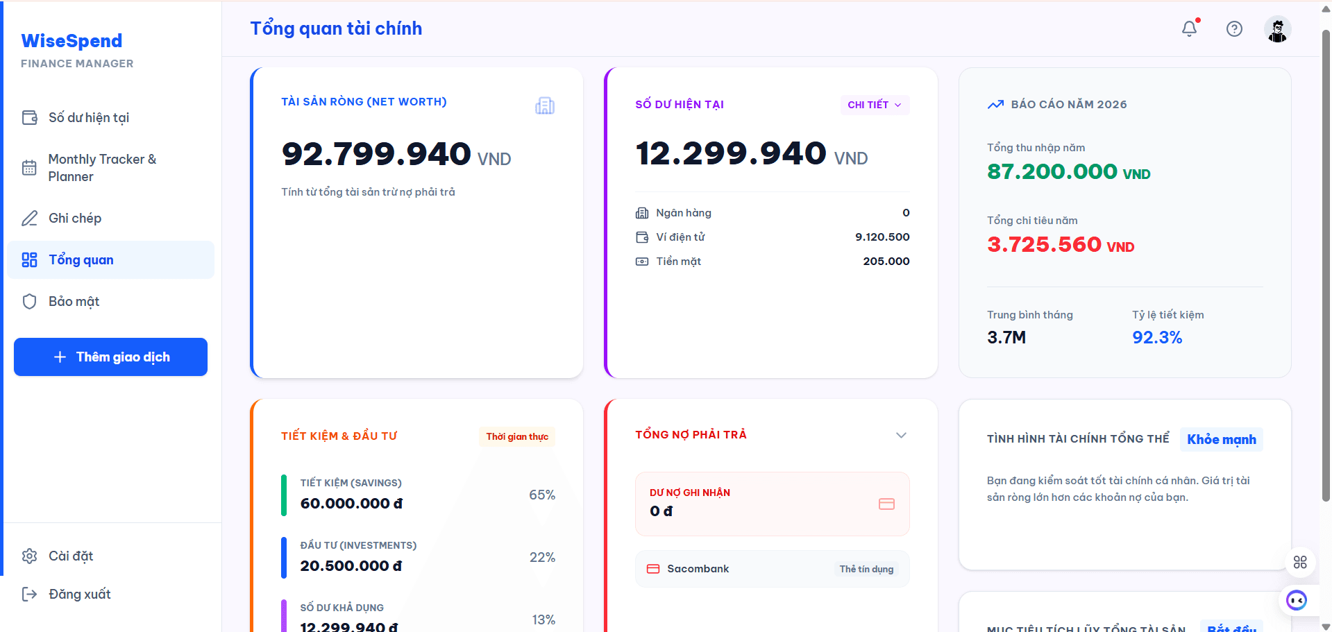 WiseSpend - Công cụ quản lý tài chính cá nhân